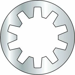 Brighton-Best Internal Tooth Lock Washer - 1/4" - Steel - Zinc CR+3 - Pkg of 500 - BBI 240070