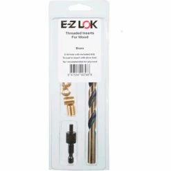EZ Lok E-Z Knife™ Threaded Insert Installation Kit for Hard Wood - Brass - 10-24 - EZ-400-3