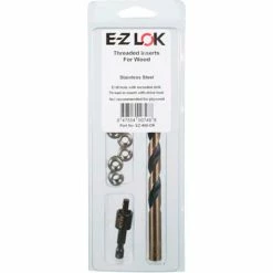 EZ Lok E-Z Knife™ Threaded Insert Installation Kit for Hard Wood - Stainless - 1/4-20 - EZ-400-4-CR