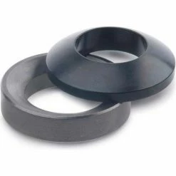 J.W. Winco DIN 6319 Spherical Washers, Steel, Seat Type, Blackened, M12, 3/16"T, 1/2" I.D