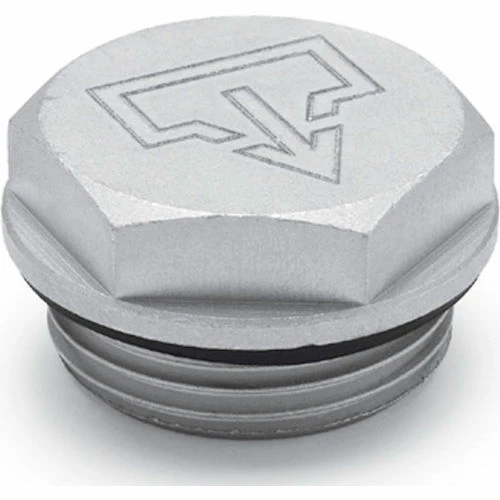 J.W. Winco 741-22-G3/8-AS-1 Aluminum Threaded Plug with Drain Symbol with G 3/8" Pipe Thread 3 J.W. Winco 741-22-G3/8-AS-1 Aluminum Threaded Plug with Drain Symbol with G 3/8" Pipe Thread - Image 3