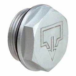J.W. Winco 742-22-M16X1.5-AS-2 Aluminum Plug with Drain Symbol with 2mm Vent Hole - M16 x 1.5 Thread -Cheap Springs Store JWI 742 22 M16X15 AS 2