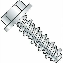 #14 x 5/8 Unslotted Indented Hex Washer High Low Screw Fully Threaded Zinc - Pkg of 3000