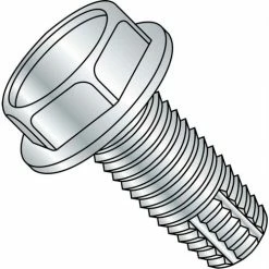 3/8-16X3 Unslotted Indented Hex Washer Thread Cutting Screw Type F Fully Threaded Zinc An 300 pcs