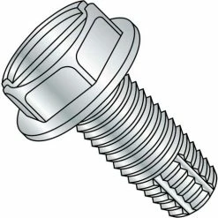 1/2-13X2 Slotted Indented Hex Washer Thread Cutting Screw Type F Fully Threaded Zinc And 200 pcs