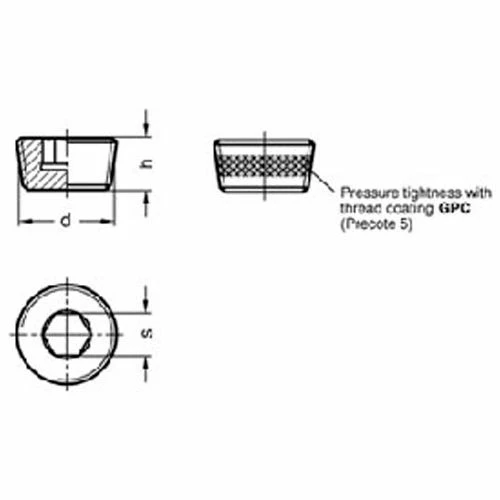 J.W. Winco 906-STM26X1.5-A Steel Threaded Plug with M26 x 1.5 Tapered Thread 2 J.W. Winco 906-STM26X1.5-A Steel Threaded Plug with M26 x 1.5 Tapered Thread - Image 2